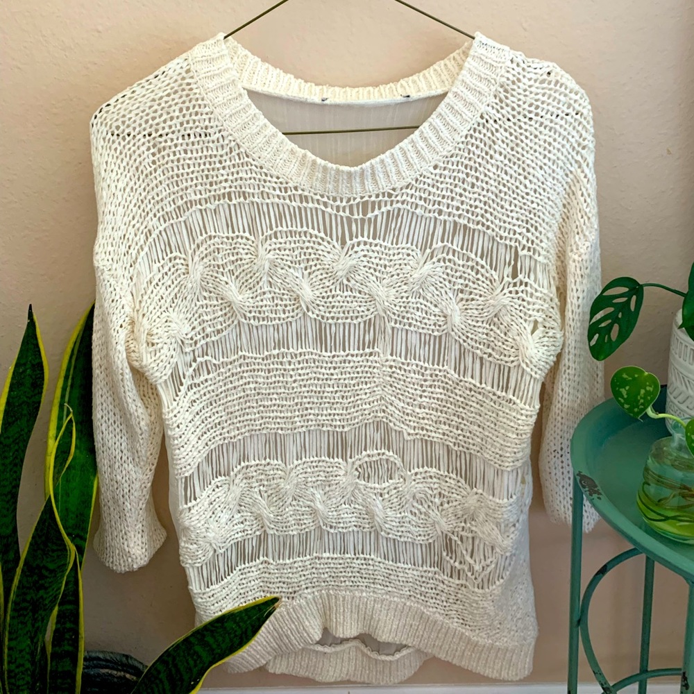 Sheer White Sweater